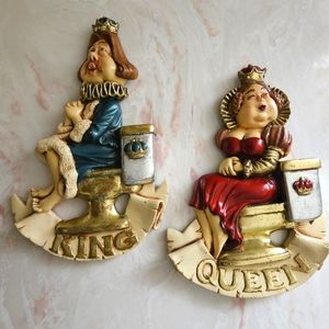 King & Queen Bathroom Sign Set